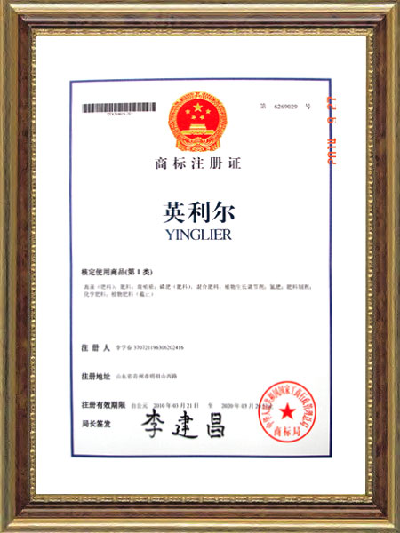 商標(biāo)注冊(cè)證--英利爾